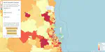 The modifiable areal unit problem (MAUP) in disease mapping